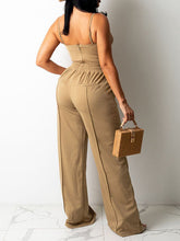 Indiebeautie – Set aus einfarbigem Camisole-Top und Hose mit weitem Bein